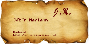 Jür Mariann névjegykártya